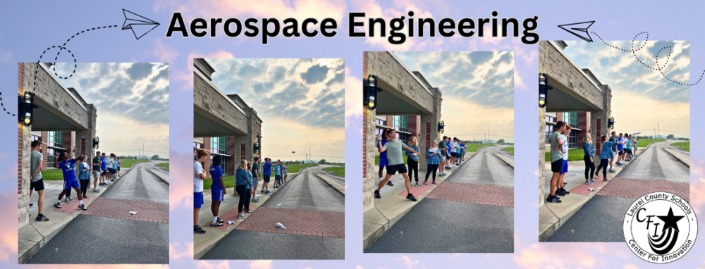 Aerospace Engineering class launching paper airplances