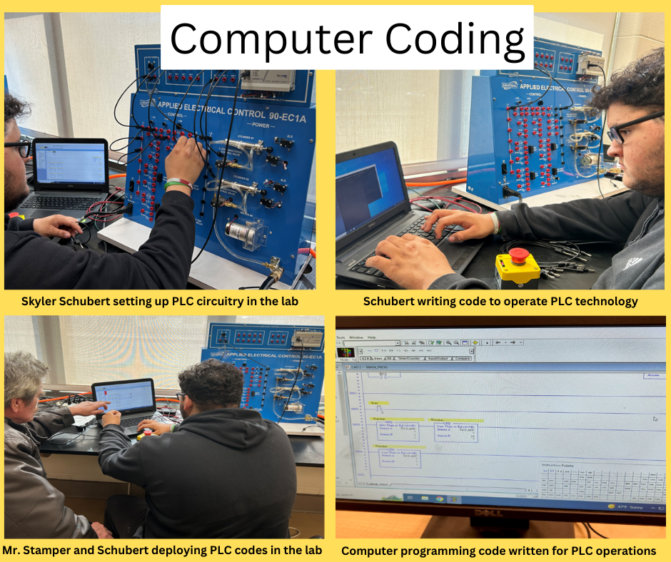 CFI student using computer coding skills