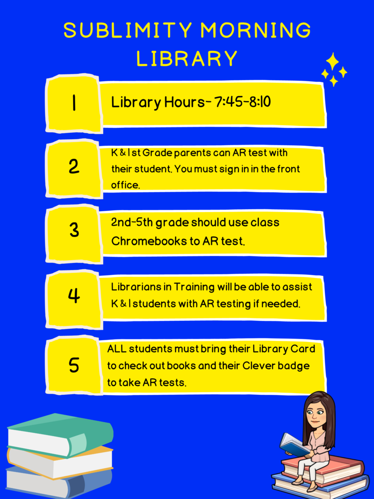 Morning Library Schedule | Sublimity Elementary School