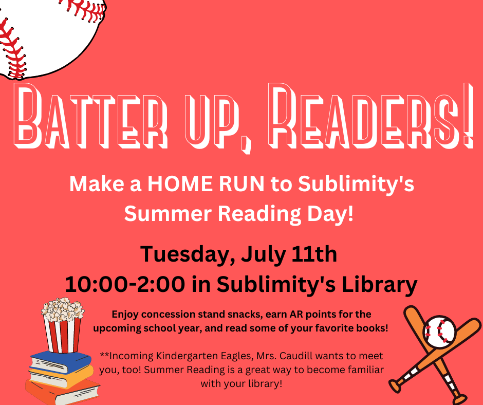 Batter Up, Readers! Sublimity Elementary School